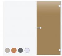 Дверь Harvia ALU 8×19 коробка белая, стекло бронза