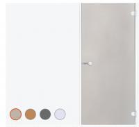 Дверь Harvia ALU 9×19 коробка белая, стекло сатин