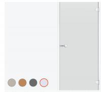 Дверь Harvia ALU 9×21, коробка белая, стекло прозрачное