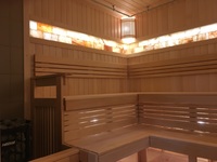 Полки и отделка сауны из липы Открытие новых саун в фитнес-клубе Hammer Fit